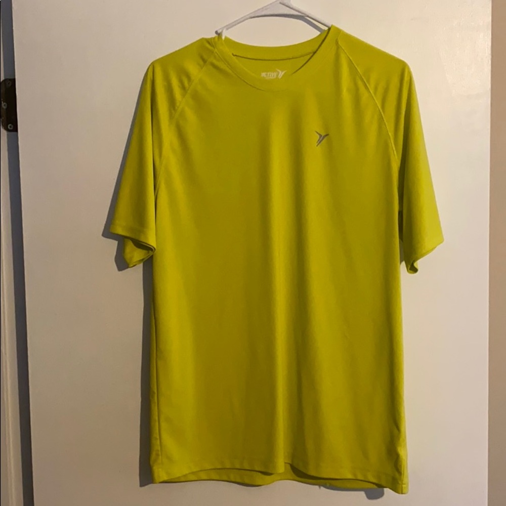 NWOT old navy work out shirt yellow/green